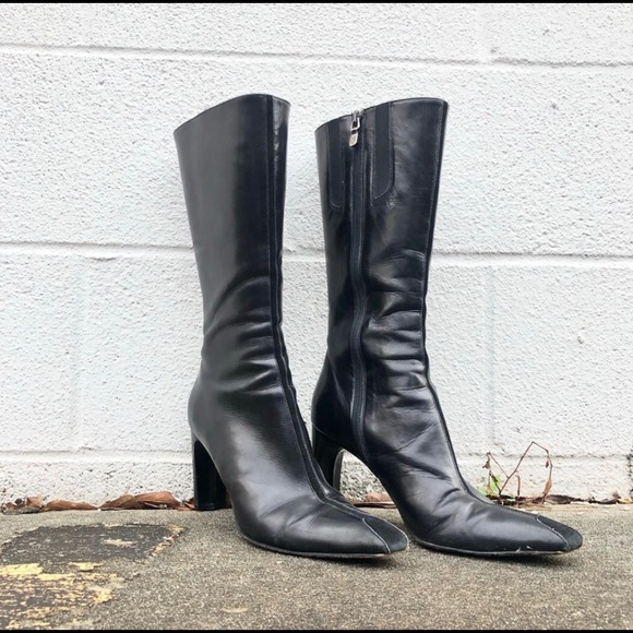 Donald J Pliner Black Leather Boots - Picture 2 of 6